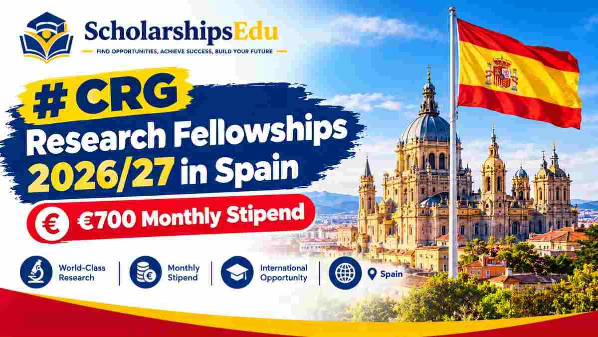 CRG Research Fellowships 2026/27 in Spain | €700 Monthly Stipend