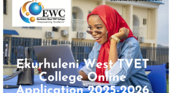 Ekurhuleni West TVET College Online Application 2025-2026