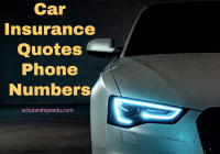 Car Insurance Quotes Phone Numbers